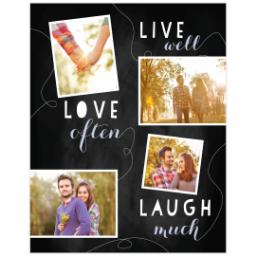 Thumbnail for Poster, 11x14, Premium Metallic Paper with Chalk Board Live Love Laugh design 1