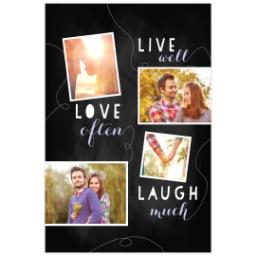 Thumbnail for Poster, 12x18, Matte Photo Paper with Chalk Board Live Love Laugh design 1