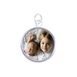 Thumbnail for Sterling Silver Plated Round Pendant with Full Photo design 1