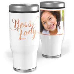 Thumbnail for Stainless Steel Tumbler, 14oz with Boss Lady design 1