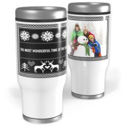 Thumbnail for Stainless Steel Tumbler, 14oz with Custom Color Sweater design 1