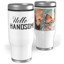Thumbnail for Stainless Steel Tumbler, 14oz with Hello Handsome design 1