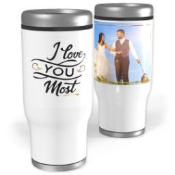 Thumbnail for Stainless Steel Tumbler, 14oz with Love You Most design 1