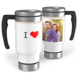 Thumbnail for 14oz Stainless Steel Travel Photo Mug with I Heart design 1