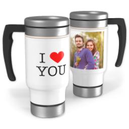 Thumbnail for 14oz Stainless Steel Travel Photo Mug with I Heart You design 1