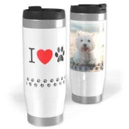 Thumbnail for 14oz Personalized Travel Tumbler with Love Pets design 1
