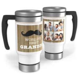 Thumbnail for 14oz Stainless Steel Travel Photo Mug with Man Cave Grandpa design 1