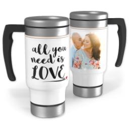 Thumbnail for 14oz Stainless Steel Travel Photo Mug with Need Love design 1