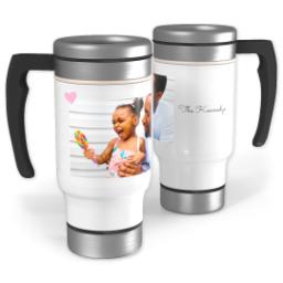 Thumbnail for 14oz Stainless Steel Travel Photo Mug with Pink Heart design 1