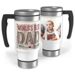 Thumbnail for 14oz Stainless Steel Travel Photo Mug with World's Best Natural Dad design 1