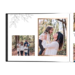 Same-Day 8x11 Linen Cover Photo Book with family design