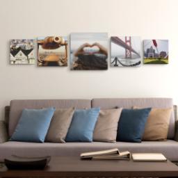 Thumbnail for 5 Piece Multi-Piece Canvas (16”x 60”) with Picture It Squared: Multi Photo design 4
