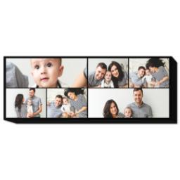 Thumbnail for 12x36 Collage Photo Canvas with Custom Color Collage design 1