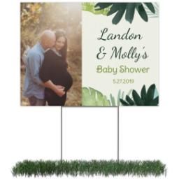 Thumbnail for Photo Lawn Sign 18x24 (with H-Stake) with Baby Shower - Jungle design 1