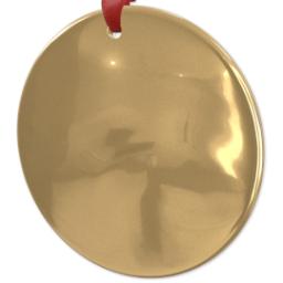 Thumbnail for Metallic Photo Ornament, Round Ceramic with Full Photo design 3