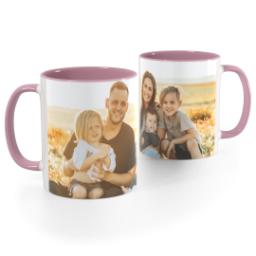 Thumbnail for Pink Handle Photo Mug, 11oz with Full Photo design 1
