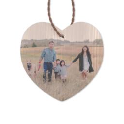 Thumbnail for Bamboo Ornament - Heart with Full Photo design 1