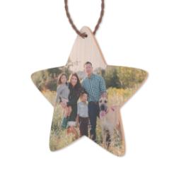 Thumbnail for Bamboo Ornament - Star with Full Photo design 2