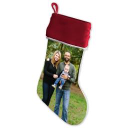 Thumbnail for Christmas Stocking - Red with Full Photo design 3