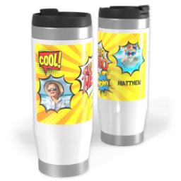 Thumbnail for 14oz Personalized Travel Tumbler with Super Hero design 1