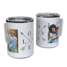 Thumbnail for Personalized Coffee Travel Mugs with Arrow Love design 1