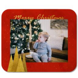 Thumbnail for Photo Mouse Pad with Sparkling Gold Christmas design 1