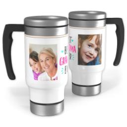 Thumbnail for 14oz Stainless Steel Travel Photo Mug with Best Grandma Ever Brights design 1