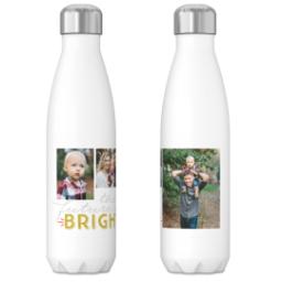 Thumbnail for 17oz Slim Water Bottle with Bright Thoughts Gray design 3
