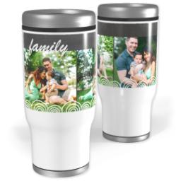 Thumbnail for Stainless Steel Tumbler, 14oz with Chalkboard Semi-Circles design 1