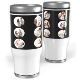Thumbnail for Stainless Steel Tumbler, 14oz with Circle Grid in Black, Gray or Red design 1
