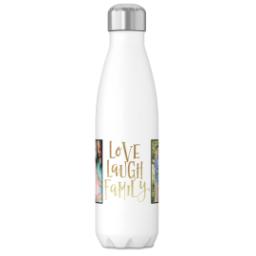 Thumbnail for 17oz Slim Water Bottle with Family Feelings Gold design 1