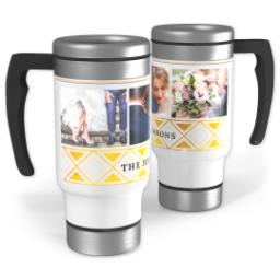 Thumbnail for 14oz Stainless Steel Travel Photo Mug with Gold Tribal Details design 1