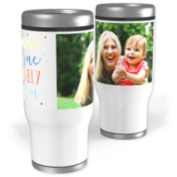 Thumbnail for Stainless Steel Tumbler, 14oz with Happiness Is Unique design 1