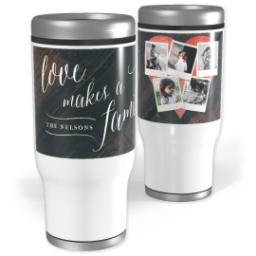 Thumbnail for Stainless Steel Tumbler, 14oz with Heart Of The Home Wood design 1