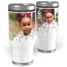 Thumbnail for Stainless Steel Tumbler, 14oz with Triangle Details design 1