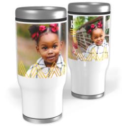 Thumbnail for Stainless Steel Tumbler, 14oz with Triangle Details design 2